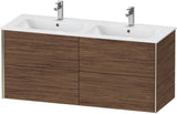 Duravit XViu Waschtischunterbau wandhängend 1280 mm, 4 Schubkästen, champagner matt/weiß matt