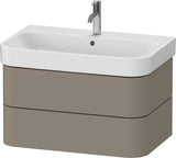 DURAVIT Happy D.2 Waschtischunterbau 775 mm, 2 Schubkästen, Tip-On, Taupe supermatt