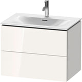 DURAVIT L-Cube Waschtischunterbau wandhängend 720 mm weiß matt mit 2 Schubkästen und Tip-On-Technik