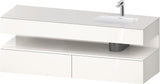 DURAVIT Qatego Einbauwaschtisch mit Konsolenwaschtischunterbau 1600 mm Weiß Matt