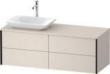 Duravit XVIU Waschtischunterbau 1400 mm Champagner Matt mit Konsolenplatte und 4 Schubkästen