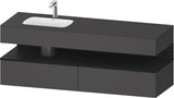 DURAVIT Qatego Studio F. A. Porsche Einbauwaschtisch mit Konsolenwaschtischunterbau 1600 mm Weiß Matt