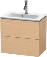 Duravit L-Cube Waschtischunterbau 620 mm Weiß Matt mit 2 Schubkästen und Tip-On Technik
