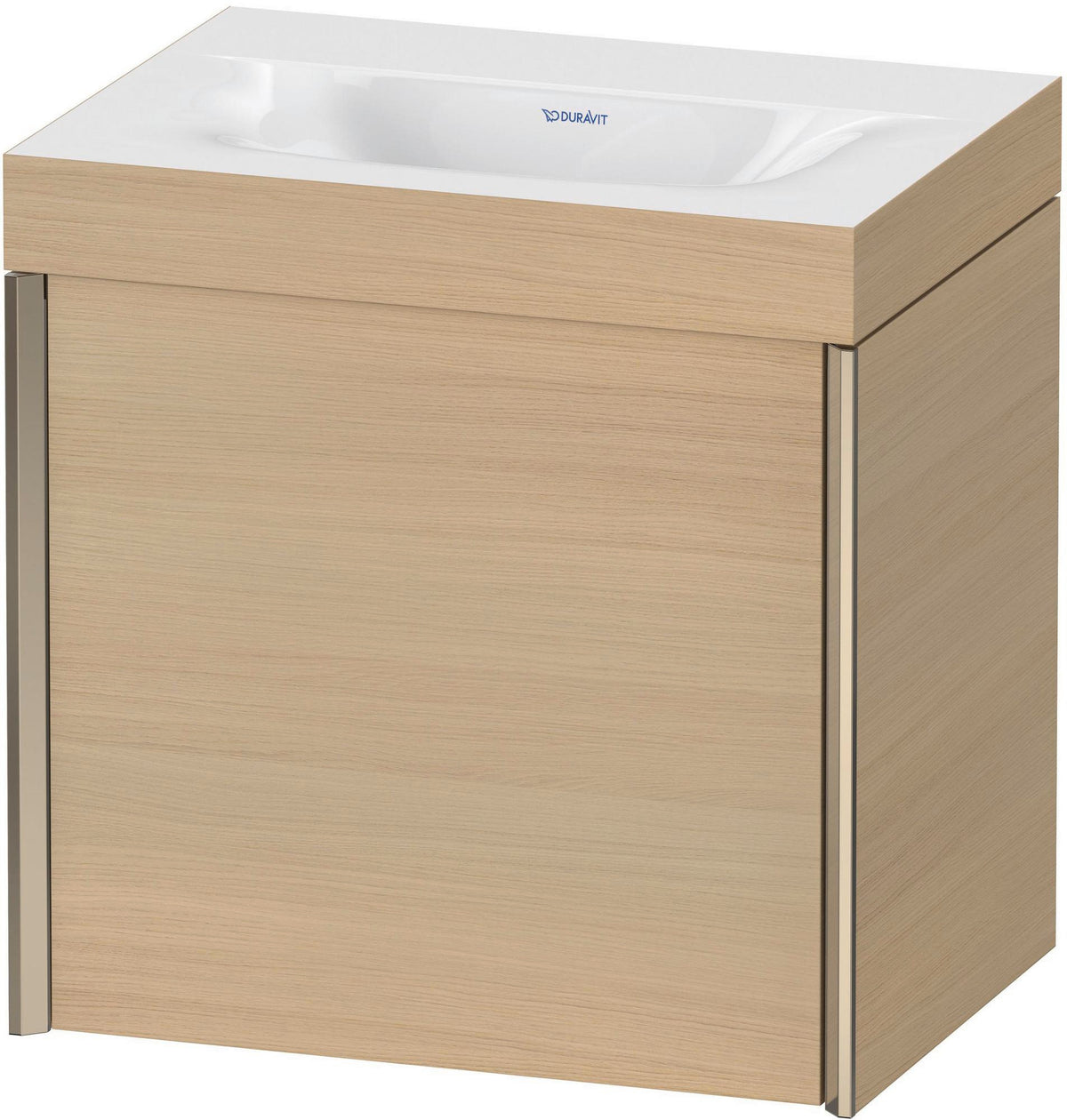 DURAVIT XViu Waschtischunterbau 460 mm Eiche Dunkel mit champagner matter Front und c-bonded Technologie