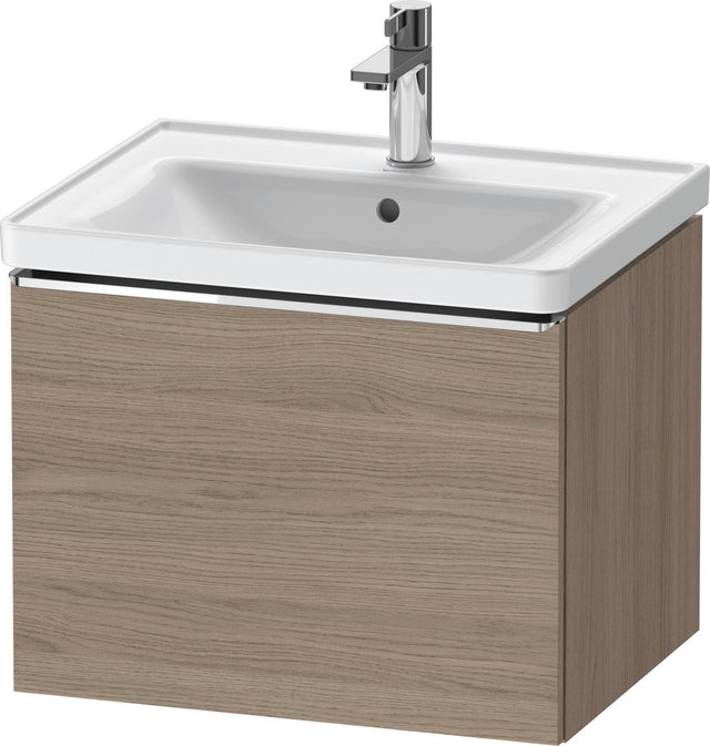 Duravit D-Neo Waschtischunterbau 584 mm Eiche Terra Matt wandhängend mit Soft-Close-Auszug