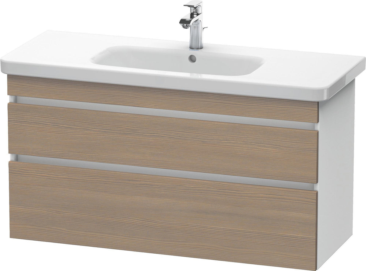 DURAVIT DuraStyle Waschtischunterbau 1130 mm Eiche Terra/Weiß Matt, wandhängend, 2 Schubkästen, Soft-Close