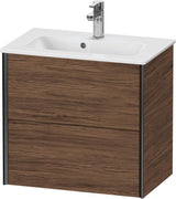 DURAVIT XViu Waschtischunterbau wandhängend 610 mm, 2 Schubladen, champagner matt/weiß matt