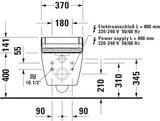 DURAVIT ME by Starck Wand-WC 570 mm spülrandlos mit WonderGliss für Dusch-WC