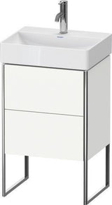 Duravit XSquare Waschtischunterbau COMPACT 491x484x390 mm weiß matt – 2 Auszüge, Fußgestell