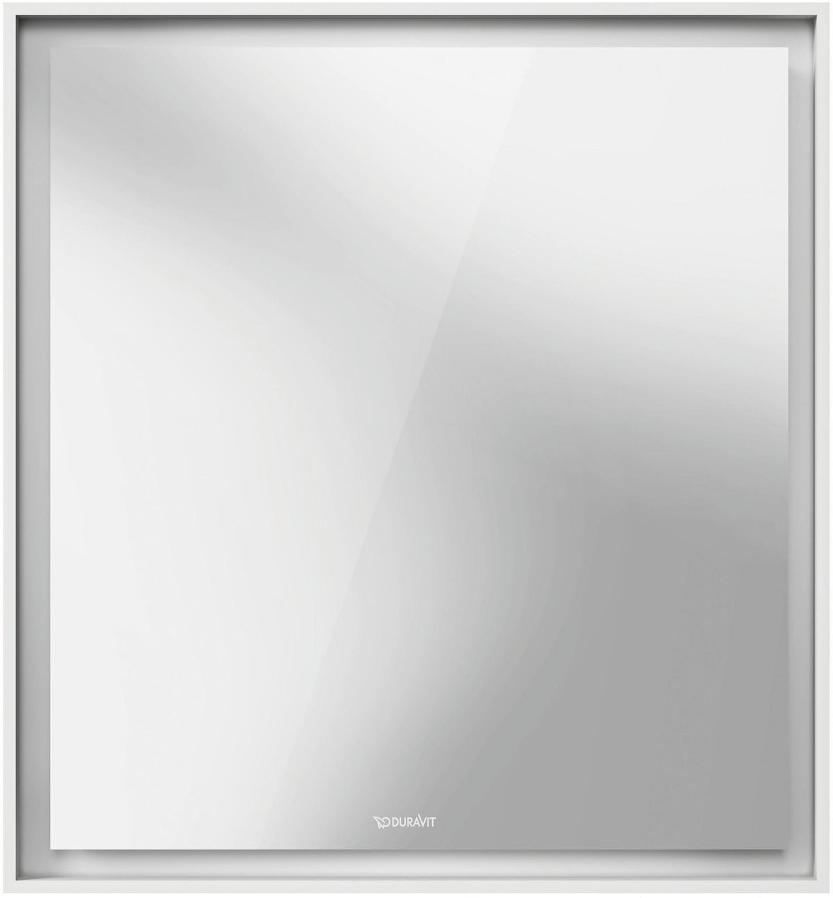 DURAVIT L-Cube Spiegelschrank 650 mm mit LED-Beleuchtung, Front- und Innenspiegel, Weiß