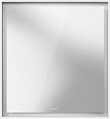 DURAVIT L-Cube Spiegelschrank 650 mm mit LED-Beleuchtung, Front- und Innenspiegel, Weiß