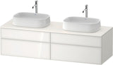 DURAVIT Zencha Konsolen-Waschtischunterbau 1600 mm Eiche Anthrazit mit 2 Auszügen