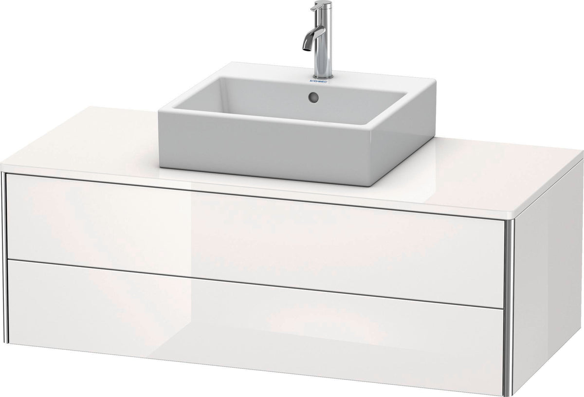 Duravit XSquare Waschtischunterbau 1200 mm, 2 Schubkästen, betongrau matt, wandhängend