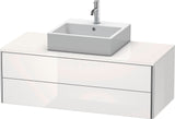 DURAVIT XSquare Waschtischunterbau Eiche Schwarz 1200 mm mit 2 Schubkästen und Tip-on-Technik