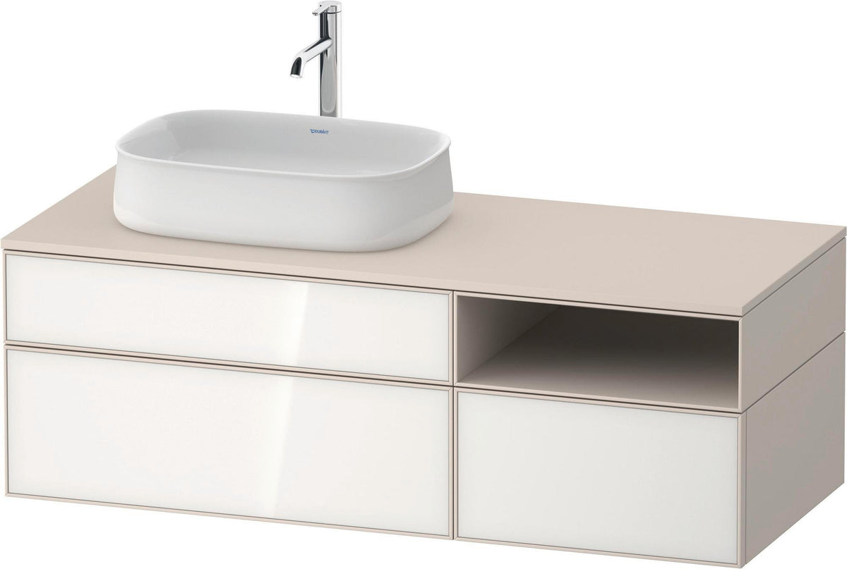 DURAVIT Zencha Konsolenwaschtischunterbau 1300 mm Eiche Anthrazit wandhängend