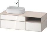 DURAVIT Zencha Konsolenwaschtischunterbau 1300 mm Eiche Anthrazit wandhängend