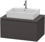Duravit L-Cube Konsolenwaschtischunterbau 820 mm betongrau matt, 1 Auszug, wandhängend
