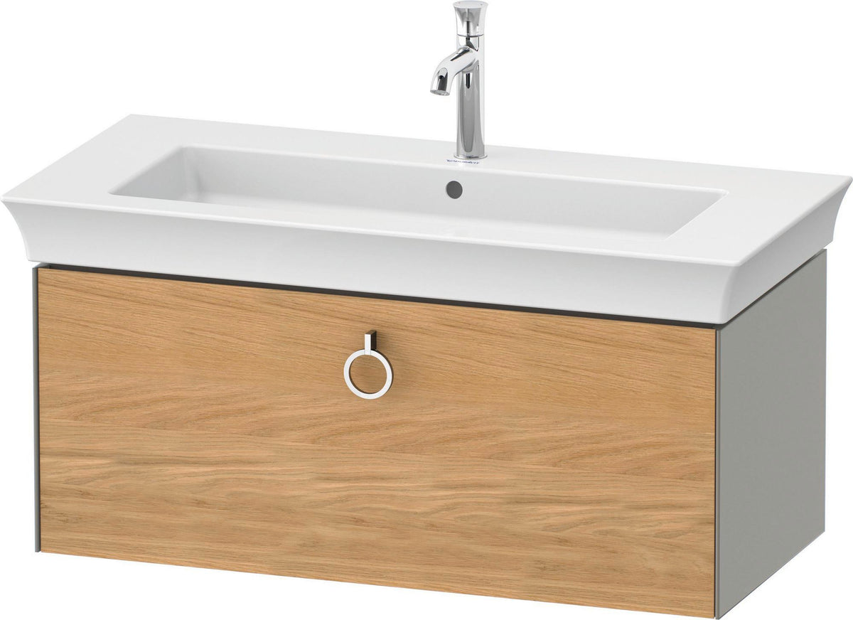 DURAVIT White Tulip Waschtischunterbau 984 mm, 1 Auszug, wandhängend, weiß seidenmatt, mit Griff
