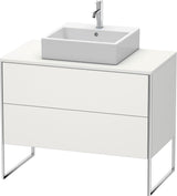DURAVIT XSquare Waschtischunterbau bodenstehend 1000 mm Weiß Seidenmatt mit 2 Schubkästen