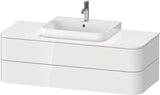 Duravit Happy D.2 Konsolenwaschtischunterbau 1300 mm Taupe Supermatt mit Tip-On-Technik