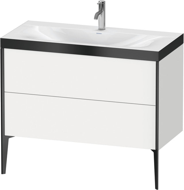 DURAVIT XViu Waschtischunterbauset 1000 mm, 2 Auszüge, weiß matt / schwarz matt