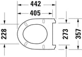 Duravit No.1 WC-Sitz aus Duroplast mit Edelstahl-Scharnieren, weiß glänzend, ohne Absenkautomatik