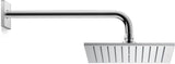 DURAVIT Kopfbrause 240x240 mm Schwarz Matt – Rechteckig, Verstellbar, Antikalk