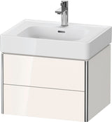 Duravit XSquare Waschtischunterbau 584 mm, 2 Schubkästen, Tip-on, Taupe