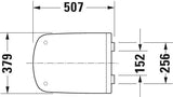 DURAVIT DuraStyle WC-Sitz aus Duroplast, weiß glänzend, mit Edelstahl-Scharnieren, ohne Absenkautomatik