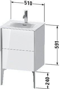 Duravit Waschtischunterbau XVIU 591x510x420mm Prof. Champ matt weiß matt