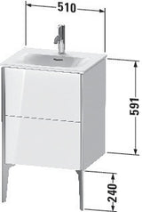 Duravit Waschtischunterbau XVIU 591x510x420mm Prof. Champ matt weiß matt
