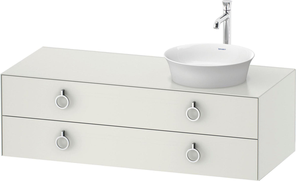 DURAVIT White Tulip Konsolenwaschtischunterbau wandhängend 1300 mm mit LED-Innenbeleuchtung und Soft-Close
