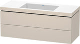DURAVIT L-Cube c-bonded Waschtischset 1200 mm mit Vero Air Waschtisch, 2 Schubkästen, Basalt Matt