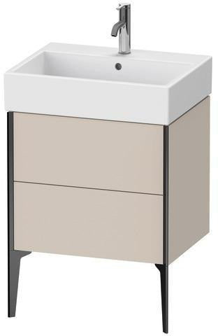 Duravit Waschtischunterbau XVIU 493x584x454mm Prof. Champ matt weiß matt – bodenstehend, 2 Auszüge, Tip-On