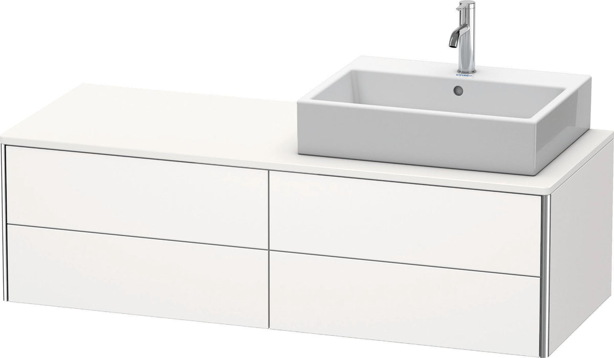 Duravit XSquare Konsolenwaschtischunterbau 1400 mm betongrau matt, 4 Schubkästen, wandhängend