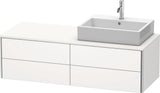 Duravit XSquare Konsolenwaschtischunterbau 1400 mm betongrau matt, 4 Schubkästen, wandhängend