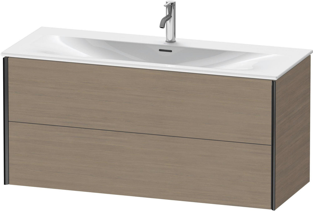 DURAVIT XViu Waschtischunterbau wandhängend 1210 mm, 2 Schubkästen, weiß matt – ohne Griff, mit Tip-On-Technik