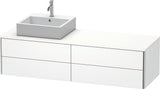 Duravit XSquare Waschtischunterbau 1600 mm, betongrau matt, 4 Schubkästen, wandhängend, Becken links