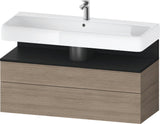 Duravit Qatego Waschtischunterbau 1190 mm Eiche Terra Matt mit Tip-On Technik
