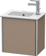 Duravit XSquare Waschtischunterbau 410 mm, 1 Tür links, Basalt Matt – Wandhängend mit Tip-On