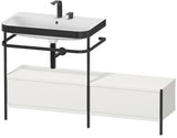 Duravit Waschtischset HAPPY D.2 PLUS 1400x490mm ein Hahnloch taupe supermatt