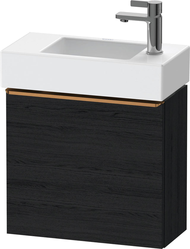 DURAVIT D-Neo Waschtischunterbau 484 mm Eiche Schwarz Matt, 1 Tür, Bronze Griff
