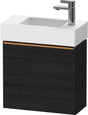 DURAVIT D-Neo Waschtischunterbau 484 mm Eiche Schwarz Matt, 1 Tür, Bronze Griff