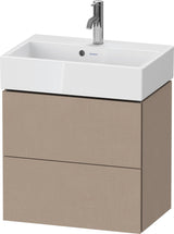 DURAVIT L-Cube Waschtischunterbau wandhängend, 2 Schubkästen, Weiß Matt, 584 mm