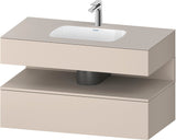 DURAVIT Qatego Einbauwaschtisch mit Konsolenwaschtischunterbau 1000 mm, 1 Auszug, antibakteriell