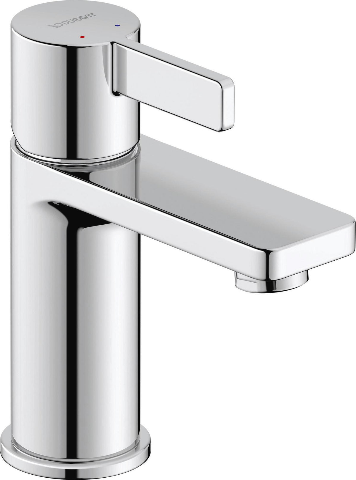 Duravit D-Neo Einhebel-Waschtischmischer mit Zugstange, Chrom – 94 mm Ausladung