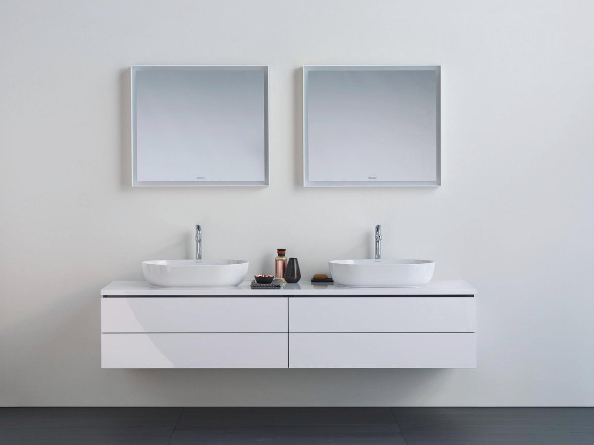 Duravit L-Cube Konsole variabel 800-2000 mm Weiß Matt mit Waschschüssel-Aussparung