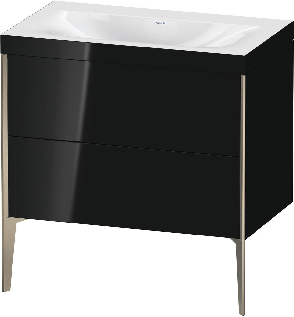 DURAVIT XViu c-bonded Waschtischset 800 mm bodenstehend mit 2 Auszügen und Tip-on Technik