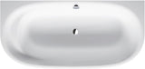 DURAVIT Cape Cod Badewanne 1900x900 mm Vorwand, Mineralguss Weiß Matt, inkl. Fußgestell & Verkleidung