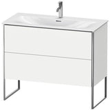 Duravit XSquare Waschtischunterbau 1010 mm mit 2 Auszügen in Steingrau-Matt